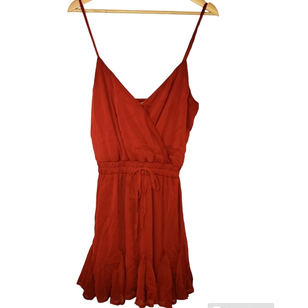 Row A Women's Burnt Orange Mini Dress Size Medium